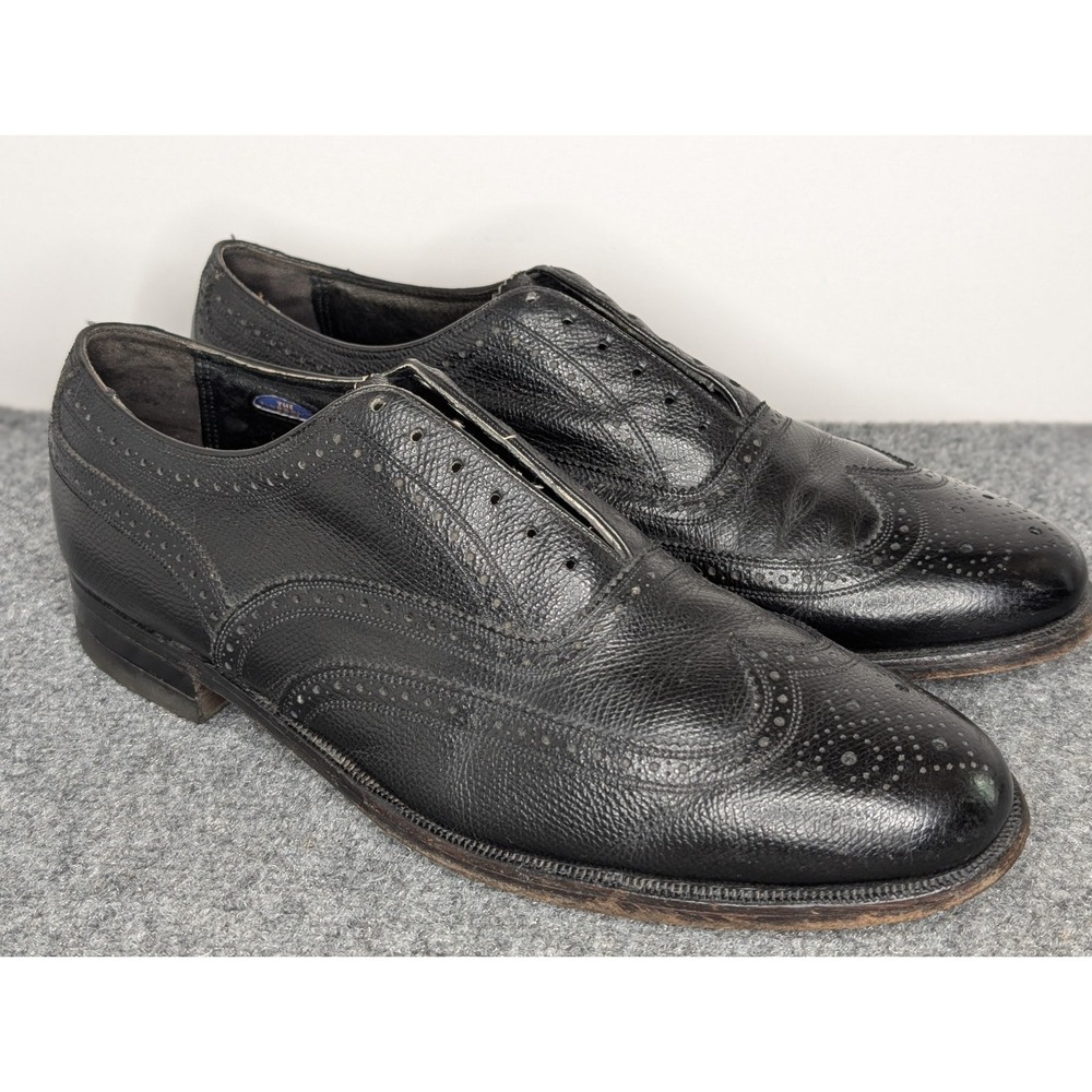Florsheim Lexington Wingtip Oxford Dress Shoes Mens 11 D Black Leather Loafers